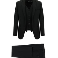 Black 7 Drop Slim Fit Suit with Vest