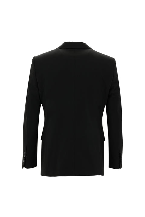 Black 6-Drop Regular Fit Suit with Vest