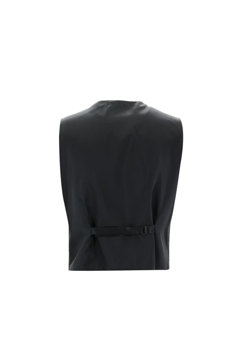 Black 6-Drop Regular Fit Suit with Vest