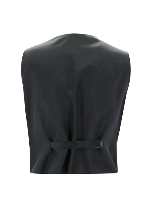 Black 6-Drop Regular Fit Suit with Vest