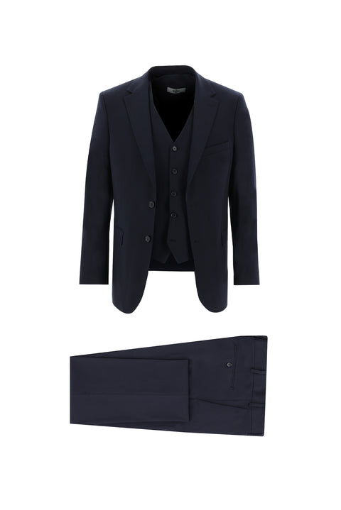 Medium Navy 6 Drop Regular Fit Standard Cut Suit with Vest