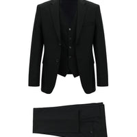 Black 7 Drop Slim Fit Suit with Vest