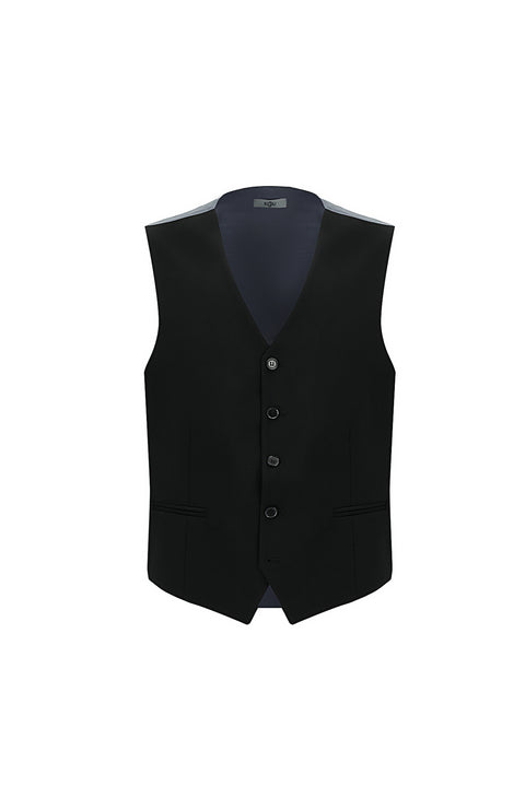 Black 7 Drop Slim Fit Suit with Vest
