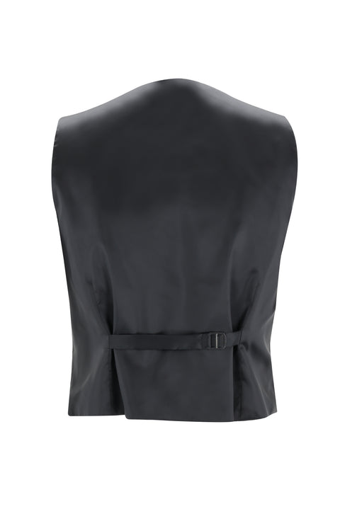 Black 6-Drop Regular Fit Suit with Vest
