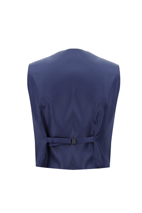 Dark Navy 6 Drop Regular Fit Standard Cut Suit with Vest