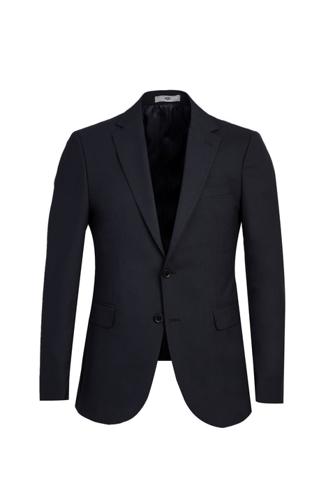 Dark Navy 4-Drop Relaxed Fit Wool Suit