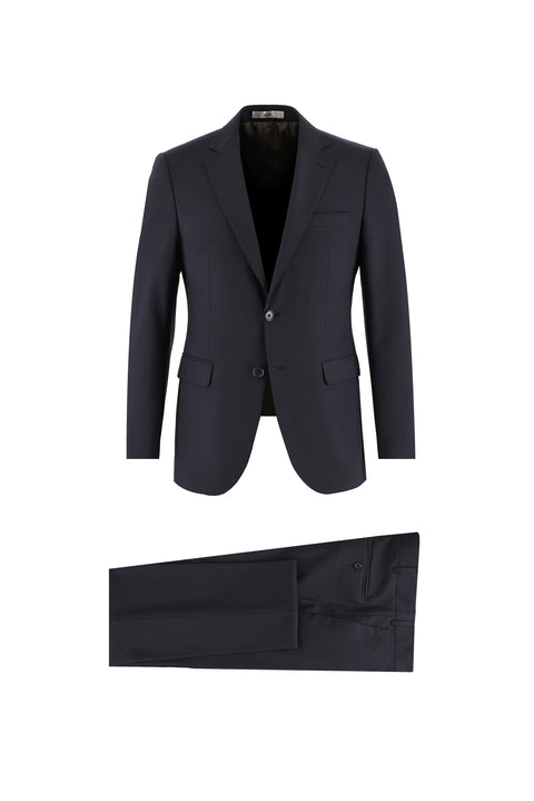 Dark Navy 7 Drop Slim Fit Narrow Cut Wool Suit