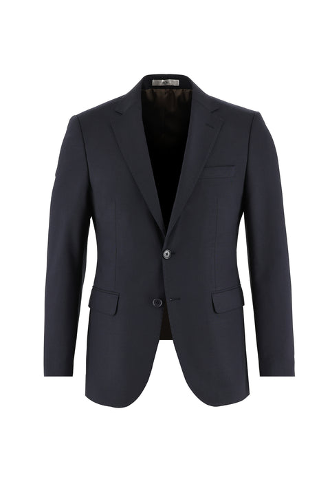 Dark Navy 4-Drop Relaxed Fit Wool Suit