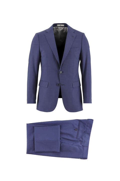 Medium Navy 7 Drop Slim Fit Narrow Cut Wool Suit