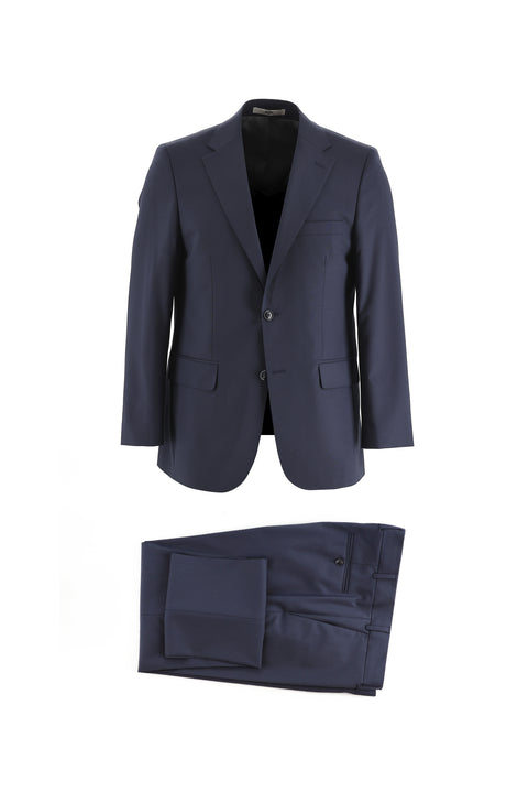 Dark Navy 4-Drop Relaxed Fit Wool Suit