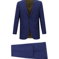 Medium Navy 4-Drop Relaxed Fit Wool Suit