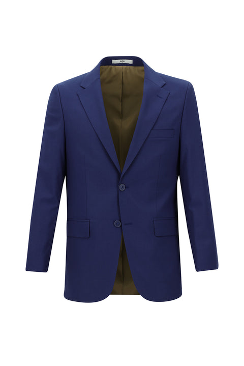 Medium Navy 4-Drop Relaxed Fit Wool Suit