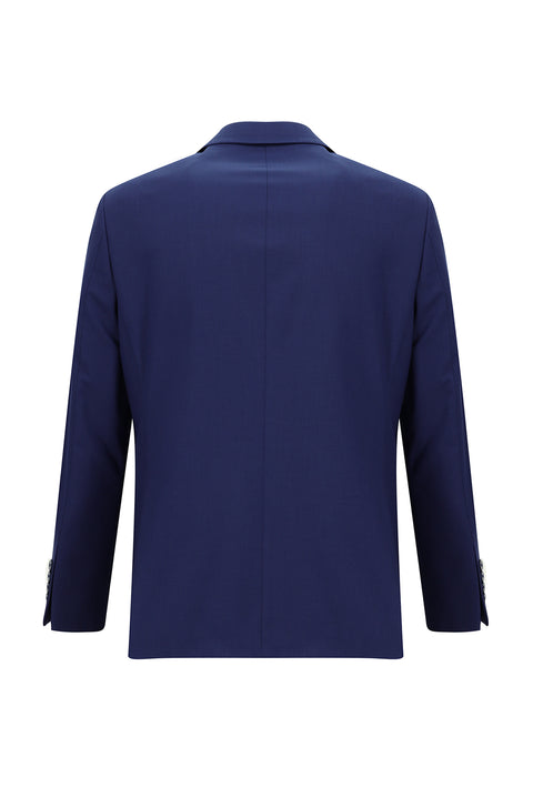 Medium Navy 4-Drop Relaxed Fit Wool Suit