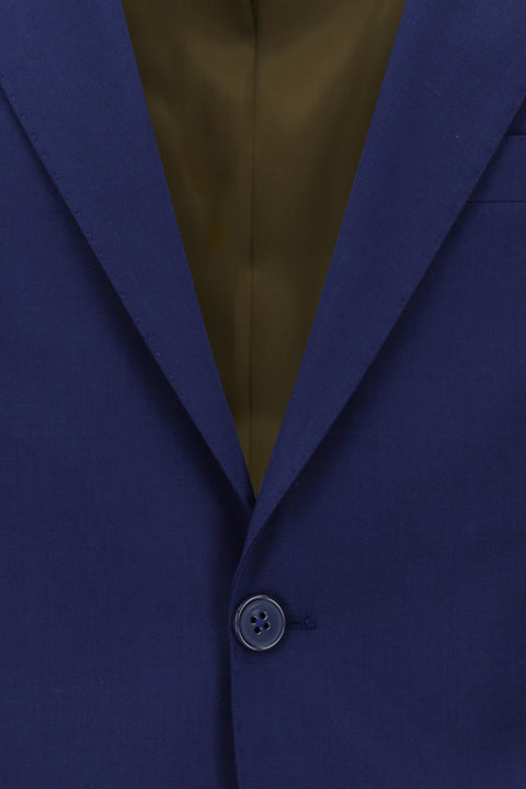 Medium Navy 4-Drop Relaxed Fit Wool Suit