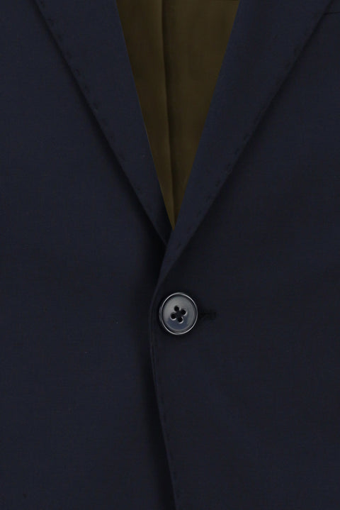 Koyu Lacivert 4 Drop Relaxed Fit Rahat Kesim Yünlü Takım Elbise