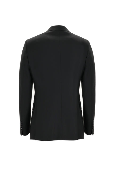 Black 6-Drop Regular Fit Standard Cut Wool Suit