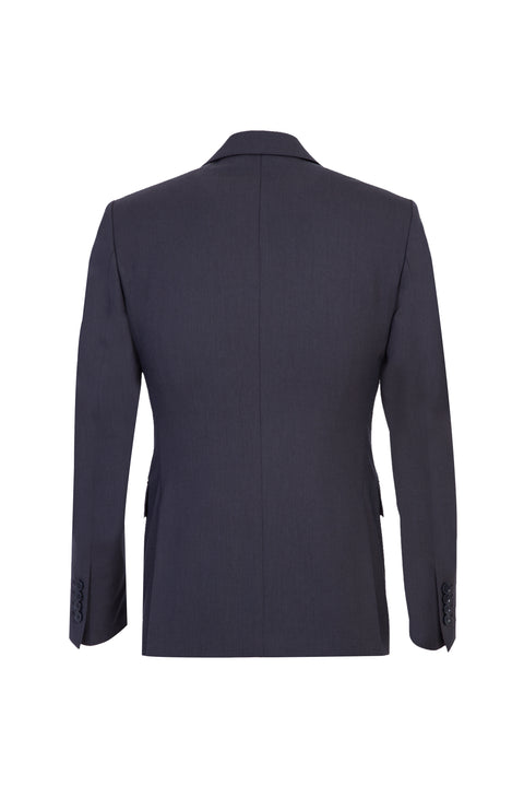 Koyu Füme 7 Drop Slim Fit Dar Kesim Yünlü Yelekli Takım Elbise