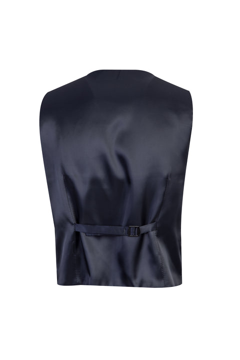 Koyu Füme 7 Drop Slim Fit Dar Kesim Yünlü Yelekli Takım Elbise
