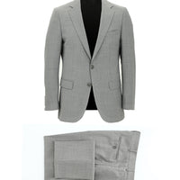 Light Grey 6 Drop Regular Fit Standard Cut Wool Suit