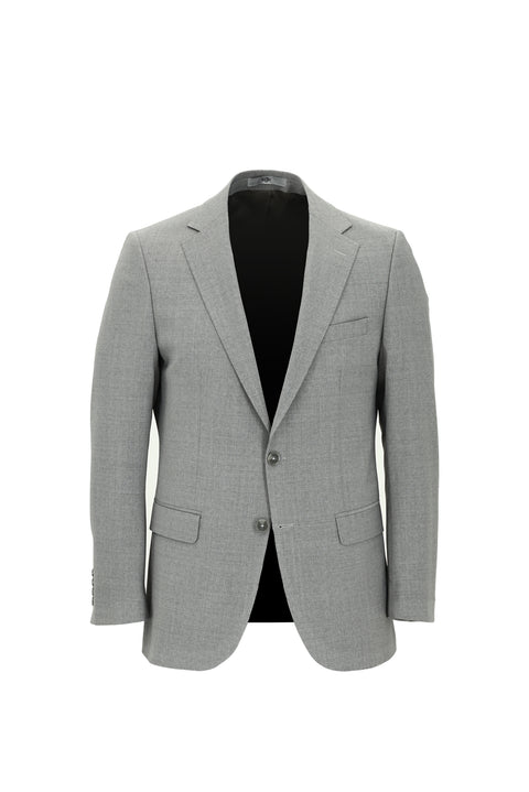 Light Grey 6 Drop Regular Fit Standard Cut Wool Suit