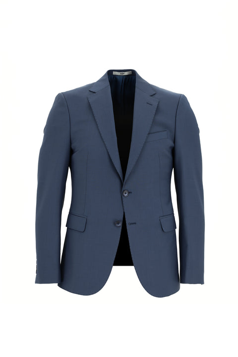Dark Blue 7 Drop Slim Fit Narrow Cut Wool Suit