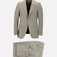 Light Brown 6-Drop Regular Fit Standard Cut Wool Suit