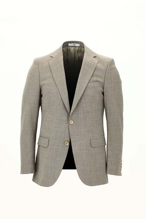 Light Brown 6-Drop Regular Fit Standard Cut Wool Suit