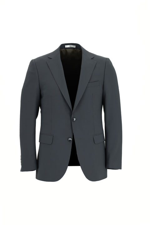 Medium Gray 6-Drop Regular Fit Standard Cut Wool Suit