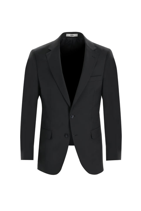 Black 7 Drop Slim Fit Narrow Cut Wool Suit