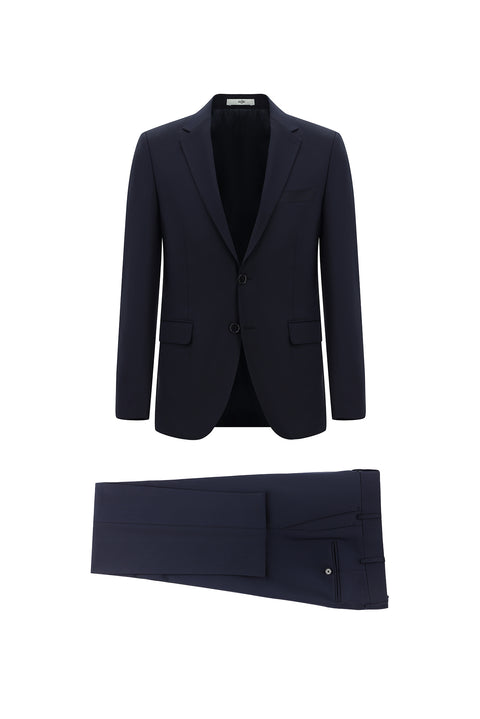 Dark Navy 6 Drop Regular Fit Standard Cut Wool Suit