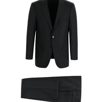 Black 4-Drop Relaxed Fit Suit