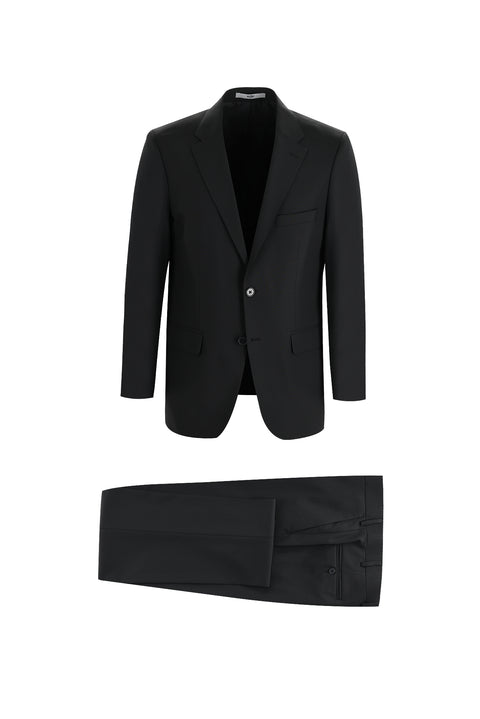 Black 4-Drop Relaxed Fit Suit