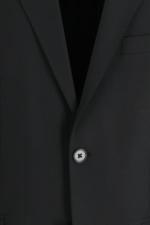 Black 4-Drop Relaxed Fit Suit