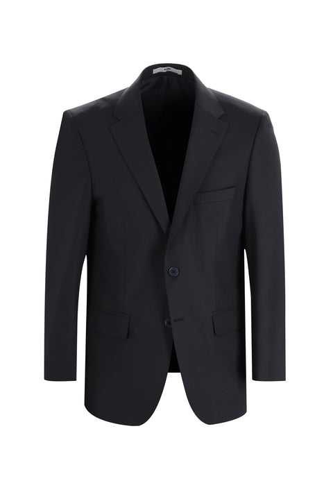 Dark Navy 4-Drop Relaxed Fit Wool Suit