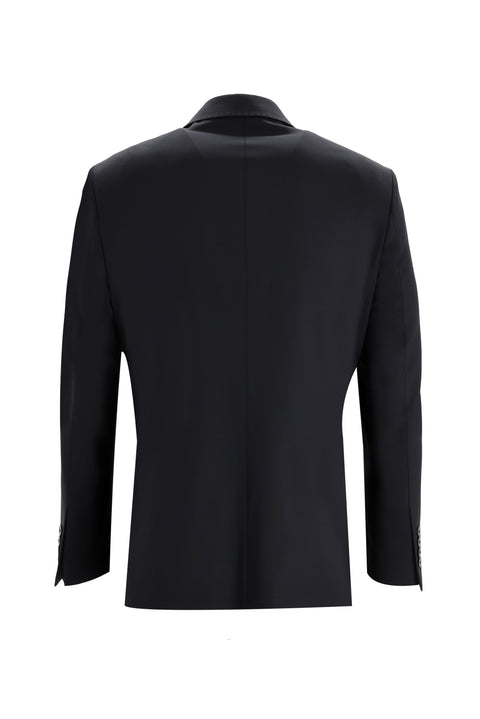 Dark Navy 4-Drop Relaxed Fit Wool Suit