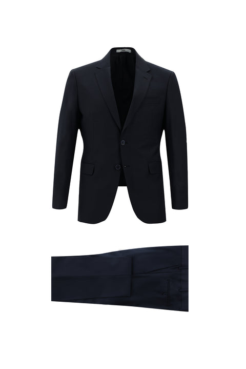 Dark Navy 7 Drop Slim Fit Narrow Cut Wool Suit