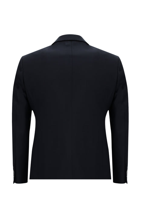 Dark Navy 7 Drop Slim Fit Narrow Cut Wool Suit