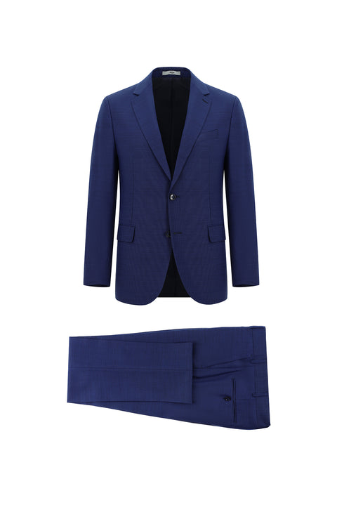 Medium Navy 6 Drop Regular Fit Standard Cut Wool Suit