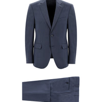 Medium Navy 7 Drop Slim Fit Narrow Cut Wool Suit