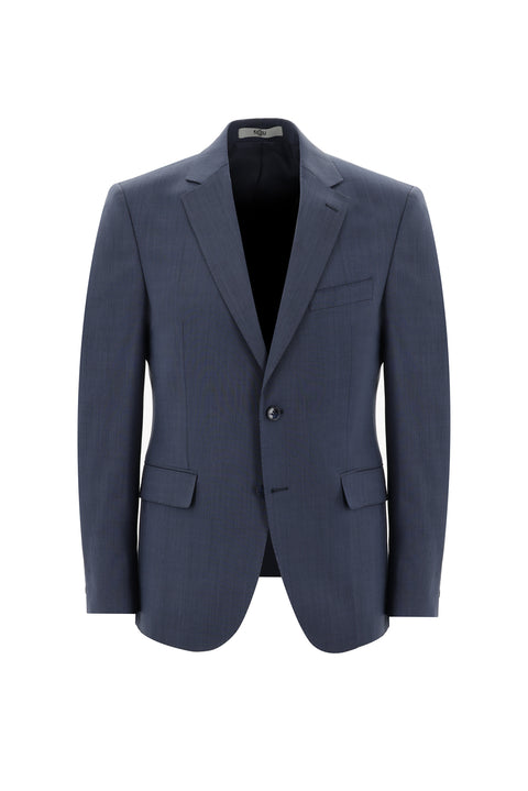 Medium Navy 7 Drop Slim Fit Narrow Cut Wool Suit