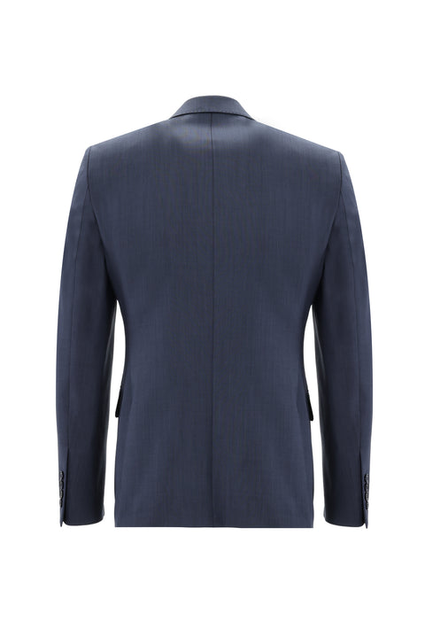 Medium Navy 7 Drop Slim Fit Narrow Cut Wool Suit