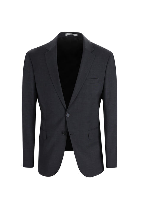 Dark Gray 7 Drop Slim Fit Narrow Cut Wool Suit