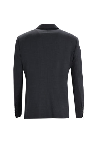  Koyu Füme 7 Drop Slim Fit Dar Kesim Yünlü Takım Elbise