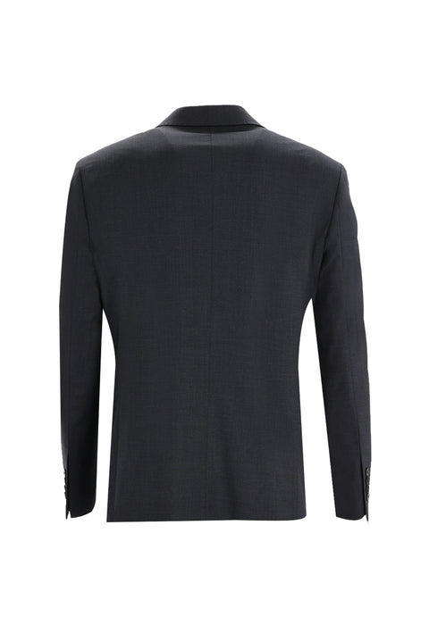 Dark Gray 7 Drop Slim Fit Narrow Cut Wool Suit