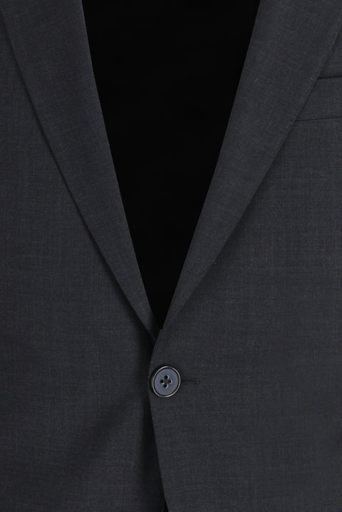 Dark Gray 7 Drop Slim Fit Narrow Cut Wool Suit