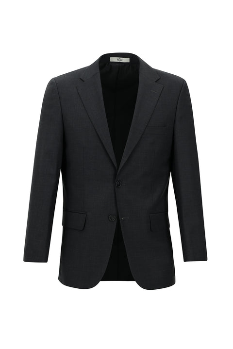 Dark Gray 4-Drop Relaxed Fit Wool Suit