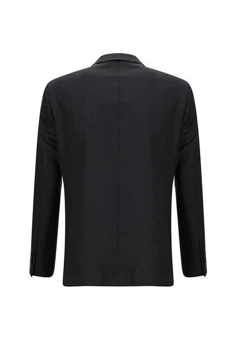 Dark Gray 4-Drop Relaxed Fit Wool Suit