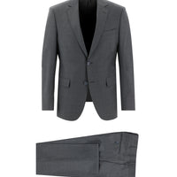 Medium Gray 4-Drop Relaxed Fit Wool Suit