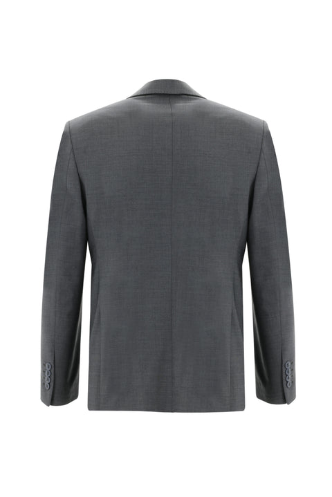 Medium Gray 4-Drop Relaxed Fit Wool Suit