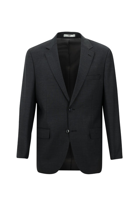 Dark Gray 4-Drop Relaxed Fit Wool Suit